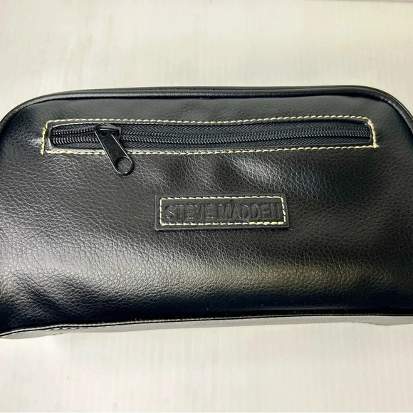 ♠️”Steve Madden” NWT Men’s Travel/Shaving Kit Black w/ Zip Closure & Pocket - Picture 6 of 13